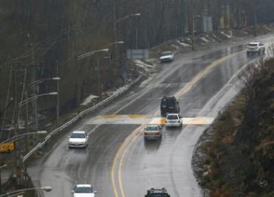 جزئیات یک طرفه شدن هراز و کندوان ، باران در جاده های هشت استان