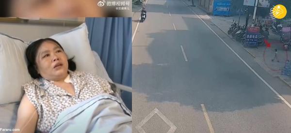 (ویدئو +16) قطع دست یک زن هنگام نجات کودک از تصادف کامیون